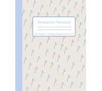 Blue Coquette Composition Notebook: Cute Flowers | College Ruled | 8.5 x 11" | 110 Pages