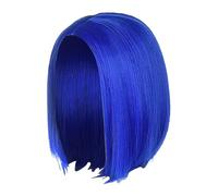 Blue Cosplay Wig for Women, Short Straight Costume Hair Wig for Anime Characters, Party Dress Up, Halloween Events, Girls Cosplay Roleplays Styling, 11 Inches, 1 Piece
