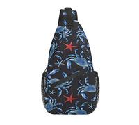 Blue Crabs Starfish Sling Mochila Chest Crossbody Bag Casual Daypack para Hombres y Mujeres