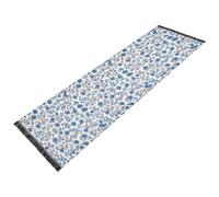 Blue Crush - Alfombra de pasillo lavable a máquina, antideslizante, con borlas, para decoración del hogar en interiores y exteriores