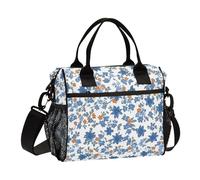Blue Crush - Lonchera para adultos con soporte para botellas, bolsa de almuerzo con correa para el hombro, bolsa de almuerzo para adolescentes y mujeres universitarias