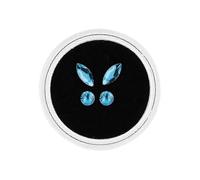 (Blue)Crystal Diamond Tooth Gems - Butterfly Leaf Design Size Artificial Tooth Ornament