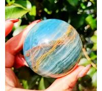 Blue Crystal Sphere Ball, Decorative Quartz Balls, Stone Ball Ornament for Living Room Decor, Home Desktop Feng Shui Decoration,5~5.5cm