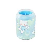 Blue Cute Bears Aura - Limpiador portátil de patas de perro, cepillo de silicona, máquina de limpieza de pies suaves para perros medianos a grandes