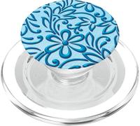 Blue Daisy Flower Pattern Wandering Wildflowers For Summer PopSockets PopGrip para MagSafe