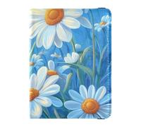 Blue Daisy Hello Sunshine Bloom Spring - Funda de piel para pasaporte, funda protectora para vacunas, funda protectora para pasaporte, billetera para hombre, ligera, Blue Daisy Hello Sunshine Bloom