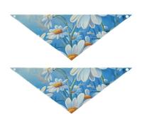 Blue Daisy Hello Sunshine Bloom Spring - Pañuelos de aseo para perros con botón a presión, bufanda para mascotas para niños y niñas, lindos accesorios de vacaciones para mascotas, decoración para