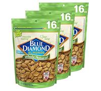Blue Diamond Gluten Free Almonds, Whole Natural, 16 Ounce (Pack of 3)