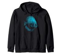 Blue Discus Fish Acuario Fishkeeper Sudadera con Capucha