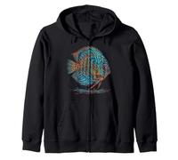 Blue Discus Fish Acuario Fishkeeper Sudadera con Capucha