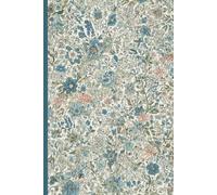 Blue Ditsy Floral Notebook vol.2: 100 Lined Pages, 6x9 inch, Aesthetic Muted Blue & Teal Antique Flower Pattern Journal, Romantic Vintage Stationery (Ditsy Floral Notebook Collection)