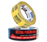 Blue Dolphin™ Washi - Cinta adhesiva profesional (35 mm x 50 m), color amarillo