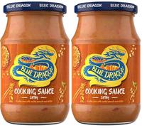Blue Dragon - Salsa Oriental Indonésica, Salsa Satay Cremosa, base de Cacahuetes Tostados, Cebolla y Chiles Rojos - 385g (Paquete de 2)