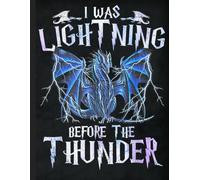 Blue Dragon Thunder Notebook, Fantasy Lightning Creature Journal for Students, School Teachers, College Notes, and Mythical Beast Lovers