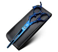 Blue Dragon Tijeras de pelo de 6 pulgadas de acero 9cr18 son adecuadas para cortar el cabello familiar, tijeras profesionales de corte y adelgazamiento tijeras de peluquería (tijeras de corte)