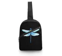Blue Dragonfly Sling Bag Crossbody Hombro Viaje Cofre Mochila Mochila Plegable para Deportes Compras Senderismo