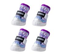 Blue Dream Island Botas de invierno para perros, impermeables, antideslizantes, ajustables, para días fríos y lluviosos, protección de patas para perros pequeños y medianos_3# (morado)