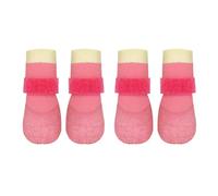 Blue Dream Island Botas para perro, de malla transpirable, antideslizantes, para mascotas, antilamidas en los pies, cubierta protectora para caminar, talla S (rosa)