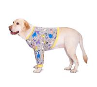 Blue Dream Island Camisa grande de protección para las articulaciones del perro, pierna delantera, codo, manga de recuperación de heridas, suéter antilamido, rodillera para perros medianos y grandes,
