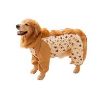 Blue Dream Island Pantalones impermeables antisuciedad para perros, protección del vientre de mascotas, ropa para caminar al aire libre, overol de 4 patas a prueba de polvo para perros pequeños