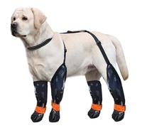 Blue Dream Island Zapatos antisuciedad para patas de perro, botas reflectantes ajustables con anillo en D, protección de patas de perro al aire libre, caminar, correr, senderismo, botines para perros