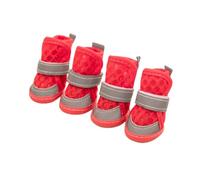 Blue Dream Island Zapatos transpirables para perro, botas reflectantes de malla antideslizante para perro, cubierta de protección antilamidas, calzado para caminar al aire libre, para perros pequeños