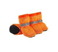 Blue Dream Island Zapatos transpirables para perros, botas antideslizantes de malla de verano para mascotas, protector de patas de mascotas, botines para caminar al aire libre para perros pequeños y