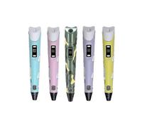 (blue,EU plug)3d Printing Graffiti Pen With Lcd Screen And Filament