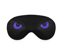Blue Evil Owl Eyes Sleep Mask Blindfold Ajustable Super-Smooth Soft Eye Mask Cover para Hombres Mujeres Viajes y siesta