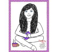 Blue-Eyed Girl Notebook Displaying Girl Relaxing With Book And Coffee