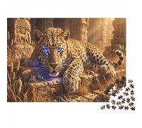Blue-Eyed LeopardoRompecabezas DIY 1000 Piezas Cartón Ruinas mayas Mejora De La Memoria, Actividad Indoor, Nonos Y Abuelas 38x26cm/1000pcs