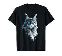 Blue Eyes Art Maine Coon Cat Arctic Mama Camiseta