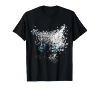 Blue Eyes Graphic Butterfly Bengala Cat Lover Camiseta