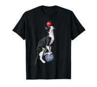 Blue Eyes Print Tierra Espacio Gato Dueño Camiseta