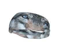 Blue Eyes Wolf 1 - Banda deportiva elástica transpirable y absorbe la humedad para correr