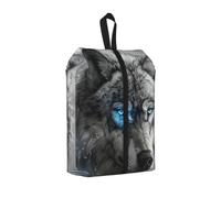 Blue Eyes Wolf Print - Bolsa de almacenamiento de zapatos de viaje unisex ligera y portátil, 1 unidad, Talla única, Organizador de bolsas