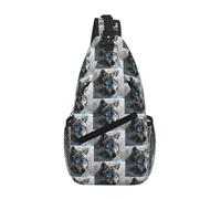Blue Eyes Wolf - Riñonera cruzada para el hombro, correa para el hombro, cintura para hombres y mujeres