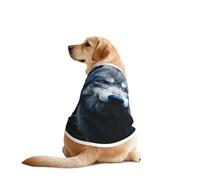 Blue Eyes Wolf1 - Camiseta para perro con estampado de lobo, suave, transpirable, ligera, elástica, para perros medianos