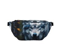 Blue Eyes Wolf1 - Cangurera para correr, casual, ligera, con correa ajustable