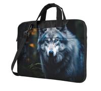 Blue Eyes Wolf1 Print - Funda portátil para laptop de un solo hombro, compatible con 13 a 15.6 pulgadas, Negro -, 13 inch