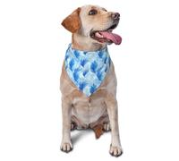 Blue Feather 1 - Bandana para perros pequeños, medianos y grandes, ajustable, lindo gato, pañuelo, pañuelo, pañuelo, accesorios