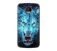 Blue Fire Grim Wolf Funda Carcasa Case para Motorola Moto Z Force, Z Play