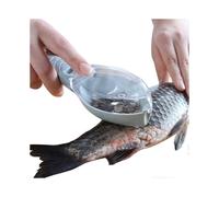 (Blue)Fish Scaler Brush Fish Scaler Remover, Sawtooth Remove Fish Scales Scraper Tool