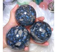 Blue Flash Sphere - 7-8cm Crystal Ball for Home & Office, Spiritual Gifts for Women (Birthday, Mom, Housewarming, Get Well)