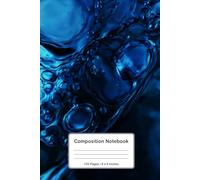 Blue Flow Abstract Liquid Composition Notebook | 120 Pages, 6x9 Size | Aesthetic Marble Journal for Writing, School, Notes & Creativity (Liquid Dreams)