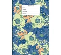 Blue flower notebook lined sheets: 6*9 inches. of 100 black and white lined sheets. Design: the notebook has a floral illustration on the cover in ... easy use and portability Versatile utility
