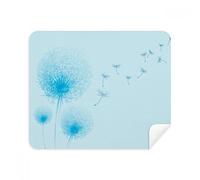 Blue Flower Plant Dandelion Seed Teléfono Limpiador de Pantalla Gafas Paño de Limpieza 2pcs Tela de ante