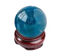 Blue Fluorite Crystal Ball Gemstone Sphere Crystal Ornaments for Balancing Feng Shui Aura Home and Office Decoration,40-50mm