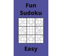 Blue Fun Sudoku Book, 9x9 Puzzles, 250 Pages, 5x8, Easy