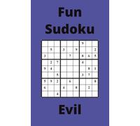Blue Fun Sudoku Book, 9x9 Puzzles, 250 Pages, 5x8, Evil